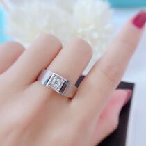 18K gold courting for marriage mens diamond ring naked drill for ring custom platinum 1 carat real diamond ring man