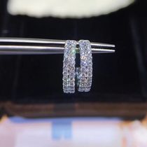 18K Platinum Double Row Diamond Earrings Earrings Customised