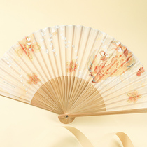 Oriental Mikey Shaanxi History Museum original fan art folding fan China Wind and ancient wind Han clothes accessories