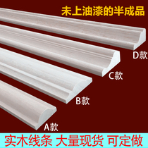 Solid Wood Line Waist Line East Yang Wood Carved Wood Strips Background Wall Decoration Eurostyle Border Chinese Ceiling Flat Press Line
