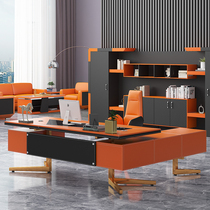 Light Extravagant Boss Table Desk Brief Modern Manager Office Furniture Large Bandae President Table Chairs Combination