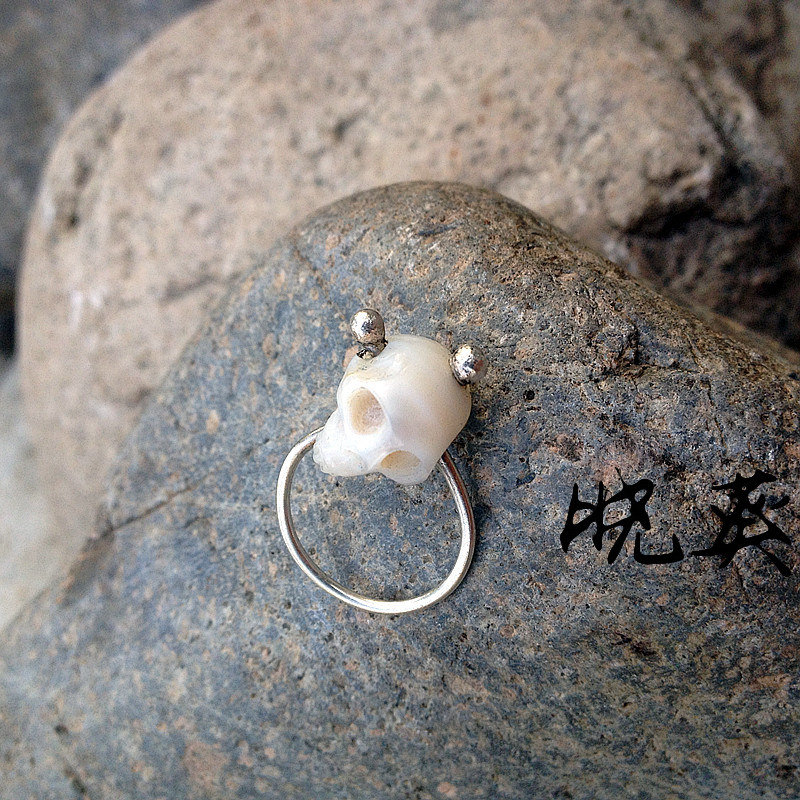 珍珠雕刻_人类头骨