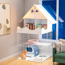 Cat cage home Villa oversized free space two-story Cat House cat house cat nest with toilet one cat cage