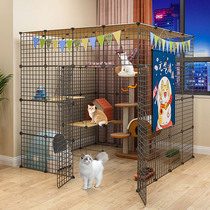 Cat cage Villa home indoor super large free space cat house cat house with toilet large pet cat cage