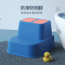 Childrens footstool Baby footstool Small bench Hand washing table step Face washing toilet stool Non-slip footstool standing stool