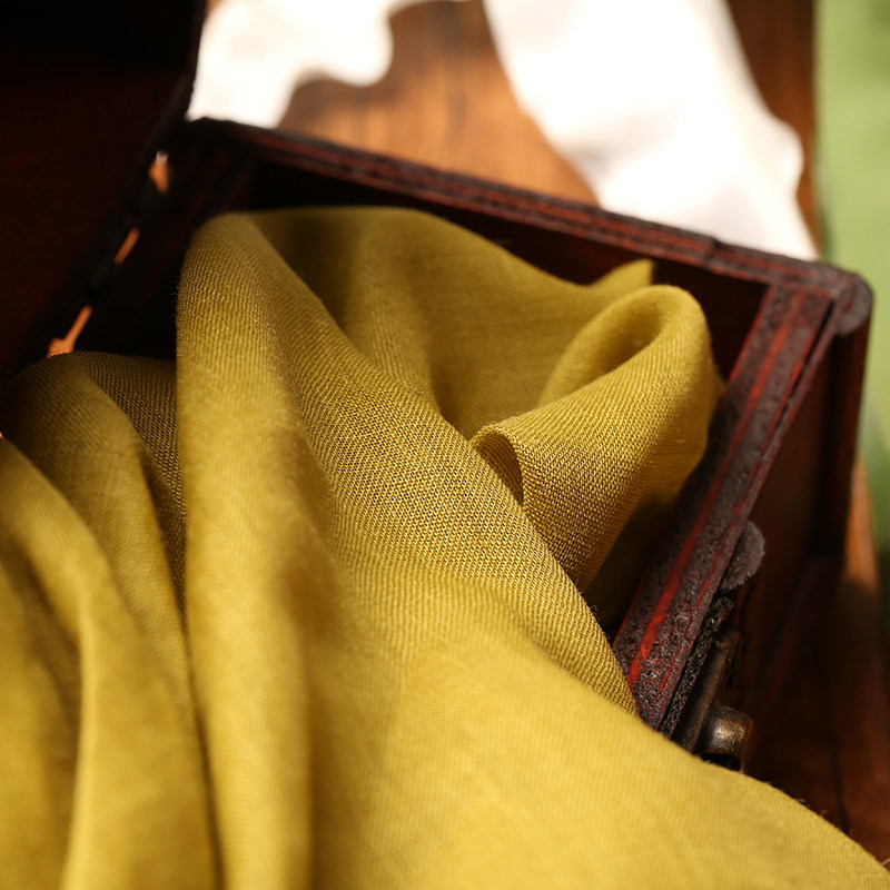 100支苎麻 芥绿色打底苎麻面料内衬裙吊带纯色高端麻料夏季薄料_不