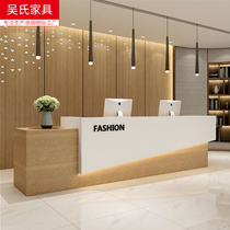 Beauty Salon Front Desk Brief Modern Training Institution Company Hotel Reception Desk Atmospheric Clothing Shop Bar Desk Collection Silver Terrace