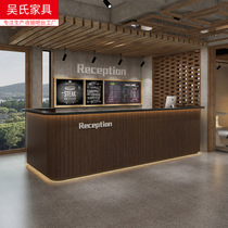 Corner Bar Terrace Restaurant Retro Industrial Wind Reception Front Desk Small Company Beauty Salon Clothing Store Cashier Counter