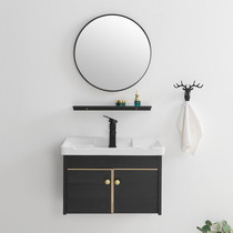 Space aluminum bathroom cabinet wall-mounted basin cabinet combination toilet small apartment washbasin cabinet balcony wash table