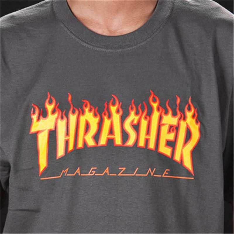 thrasher 火焰t恤