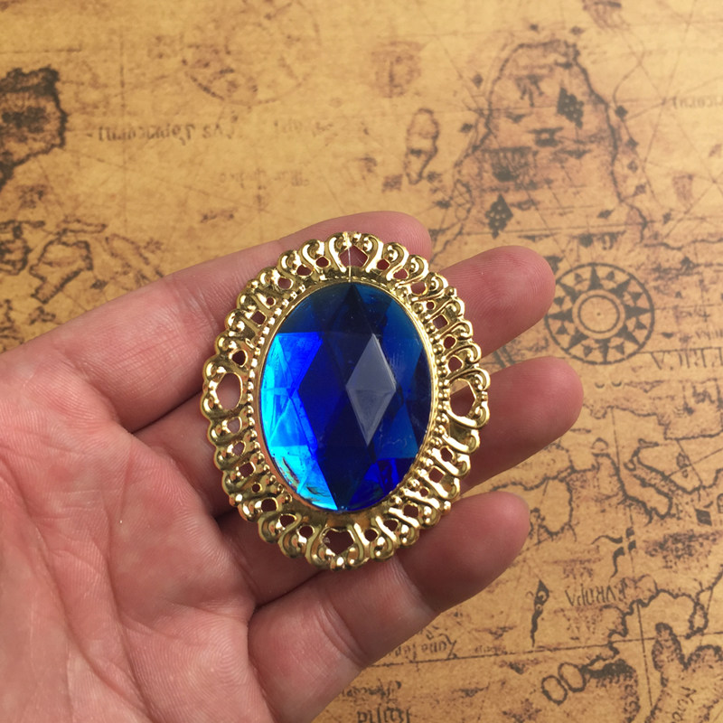 超大颗道具宝石 仿真宝石 复古宝石七彩色水晶配件 假宝石装饰品