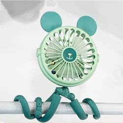 Baby Stroller Fan With Clip, Octopus Shapoed Funny Fan With