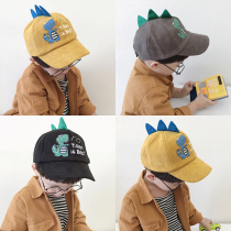 Boys spring and autumn childrens cap Korean version thin cartoon little dinosaur baseball cap Girls fashion baby hat tide