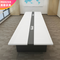 Conference table long table simple modern desk large thickened conference table table to discuss reception table and chair combination training table