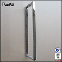 Square tube stainless steel glass door big handle hotel engineering handle modern simple sliding door wooden door handle