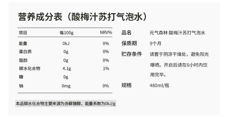 元气森林白桃组合无糖饮料12瓶