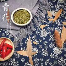 China Wind Qinghua Porcelain Photography Buzzing Photos for Decorative Gourmet Food food Photo Props Pendulum to shoot the background cloth
