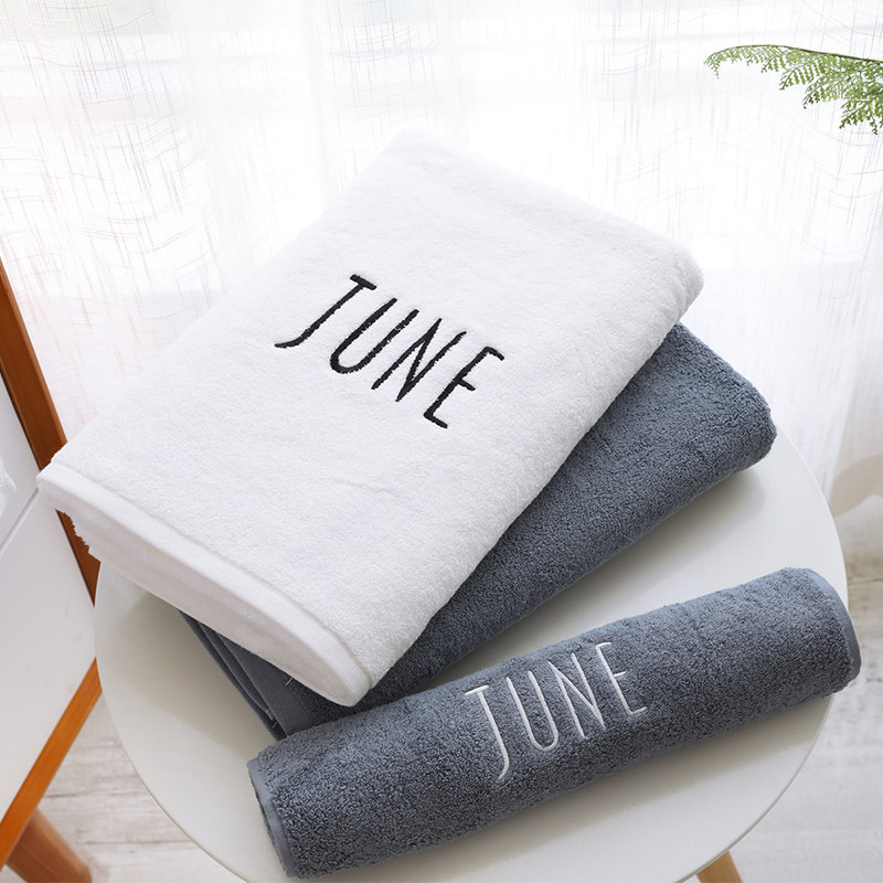 潮流 套装 洗澡双面健身洗澡间 2条装 毛巾卷 擦头浴巾浴巾厚单人_不