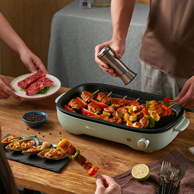 bear electric oven home indoor barbecue small barbecue machine korean removable and washable household electric baking plate teppanyaki