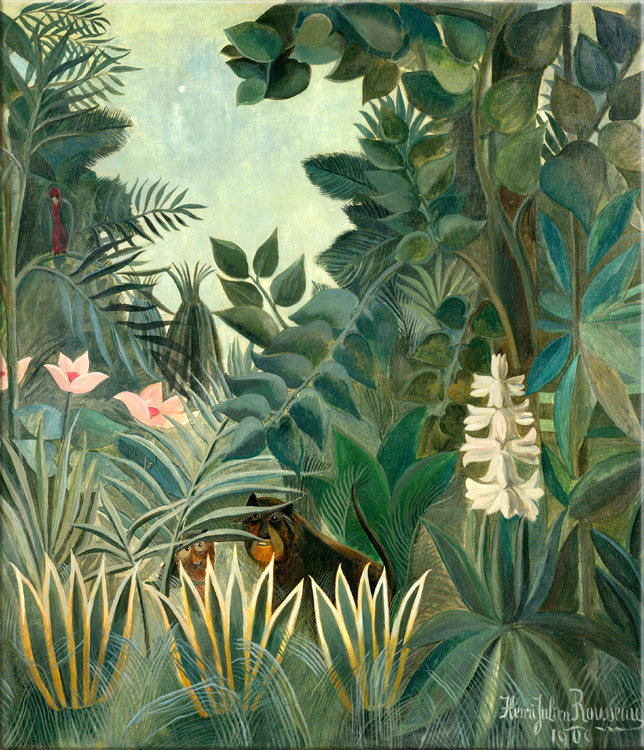 赤道丛林henrirousseau卢梭装饰画无框有框客厅书房卧室玄关