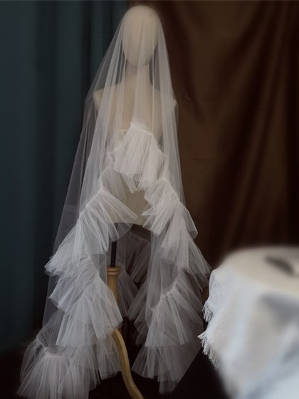 새로운 Super Fairy Veil Grab Rod Yarn 신부 웨딩 스타일 스타일링 머리 장식 White Studio Photography Props Fushionable 새로운 Super Fairy Veil Grab Rod Yarn 신부 웨딩 스타일 스타일링 머리 장식 White Studio Photography Props Fushionable