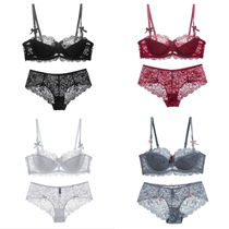 Clearance large size underwear fat mm200 catties sexy bra set sexy ultra-thin lace comfortable breathable style 95D