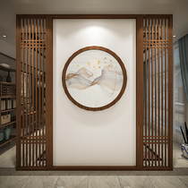 New Chinese style Solid Wood Hollow fence screen Hotel Club hotel hall partition wall decoration custom porch Auspicious Cloud