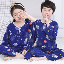 Childrens pajamas fall female boy Ice Silk 13 years old 2-456789 10 Ten spring and summer cotton children cotton cotton