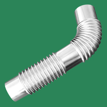 2 sections of bellows conjoined curved neck can be bent 6cm stainless steel exhaust pipe water heater exhaust pipe duct