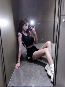 Sexy suspender vest tight bag hip skirt casual and fashionable two-piece dress