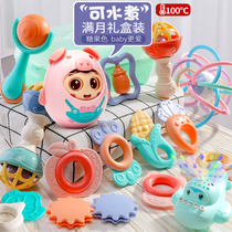 Baby toys Hand rattles Teether puzzle 0-1 year old and a half hand grip training 8 newborns 3-6-12 months baby