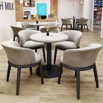 Negotiate reception table and chair combination office meeting guest small apartment balcony three-piece set leisure small round table simple dining table