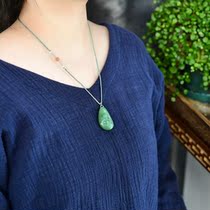 Natural Russia Old stock and Tian Yubi jade laughing Buddha pendant 2022 new jade pendant with certificate woman