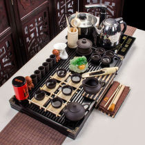 Z Kung Fu Tea Set Home Complete Solid Wood Tea Tray Special Purple Sand Tea Pot Cup Ceramic Glass Accessories