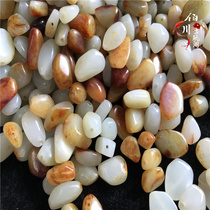 Mini original stone jade pendant collection seed material natural Hetian White Jade old Jade Pearl necklace bracelet bracelet