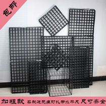 Bold mesh Wrought iron grid Photo wall shelf Black wire iron grid jewelry display rack Hook shelf