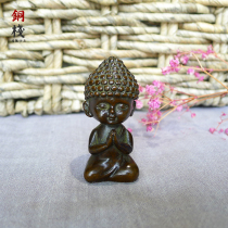 Special price solid copper sand boy Buddha statue ornaments