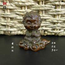 Special price solid copper Zhenzhen Zhenwen Wenzhen Wen room decoration study Sun Wukong incense burner incense insert ornaments