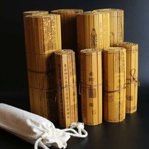 Bamboo slips custom creative bamboo slips custom Yueyang building lettering retro bamboo row souvenir pendant Red Mansions Dream of Tang poetry