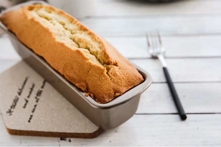 金色不粘磅蛋糕模具长条吐司烘焙面包盒不沾烤盘小烤箱用烘培土司_歪