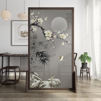 Chinese Style Screen Partition Living Room Cloth Art Xuan Guan Brief Modern Solid Wood Mobile Bedroom Shelter Home Flower Bird Holder Screen