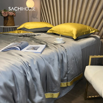 80 Tian Xia cool quilt four-piece air-conditioning quilt three-piece double washable Ice Silk thin quilt single