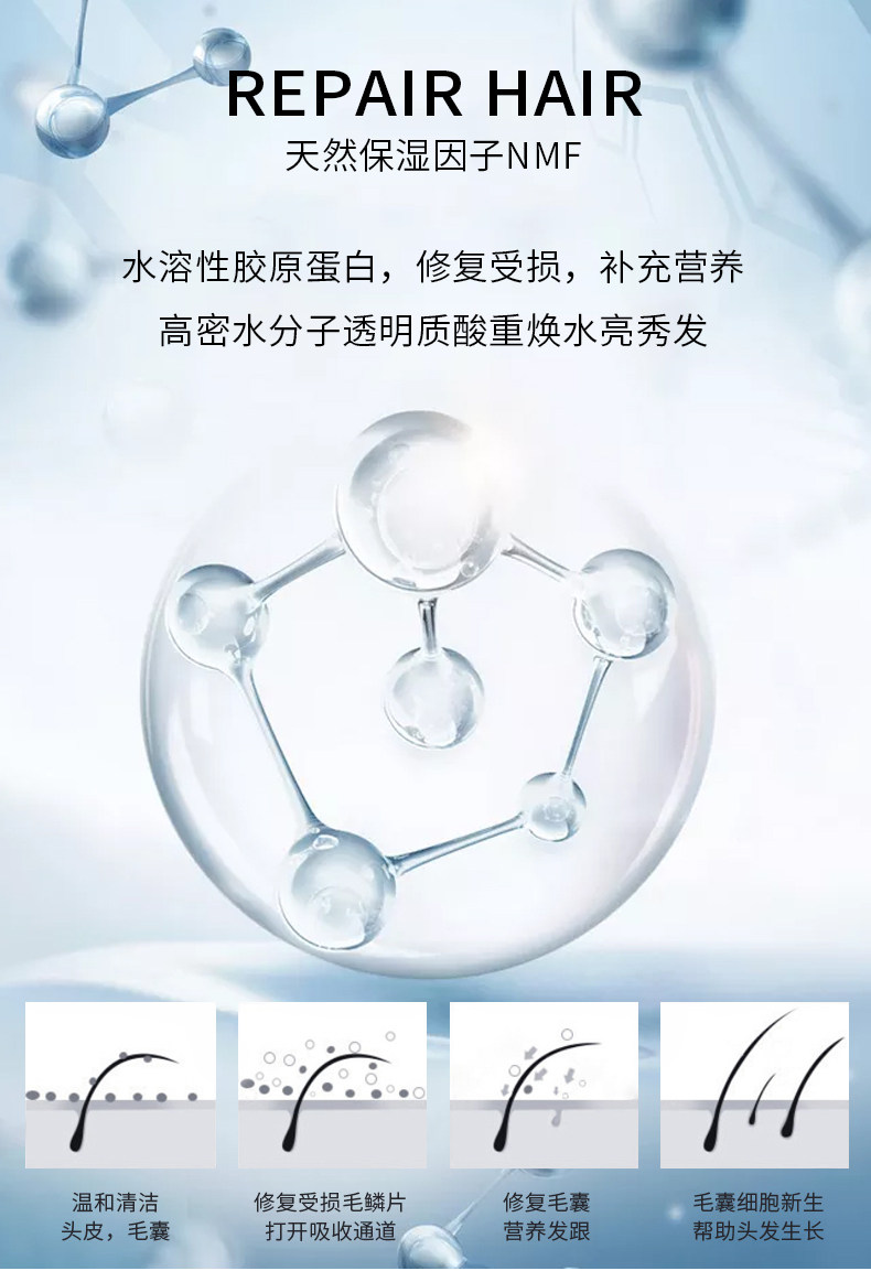 娜其尔 色彩洗护套装4d透明质酸沐浴露370ml