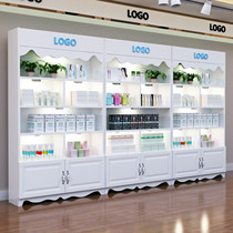 Shelf display rack display cabinet free combination mother and baby shop container beauty salon nail cosmetics display cabinet with light