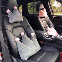 Plush cute car headrest pillow Four Seasons cartoon back cushion seat neck pillow car interior supplies