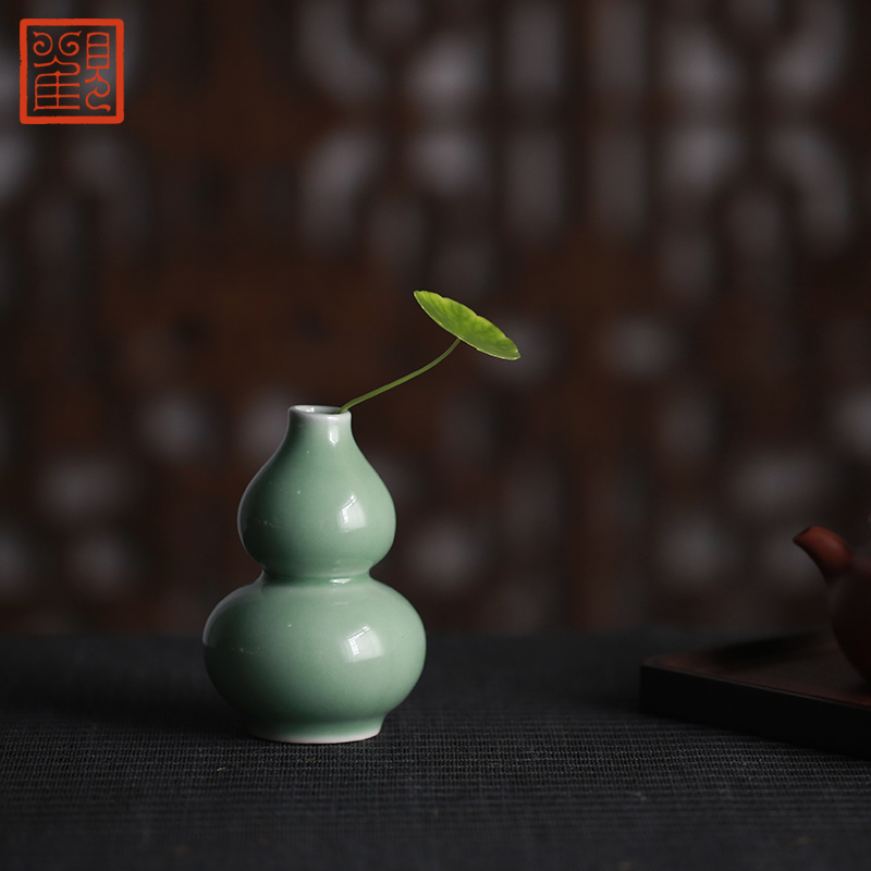 Jingdezhen ceramic bottle gourd furnishing articles creative view restoring museum contracted vases, flower receptacle sitting room craft ornaments