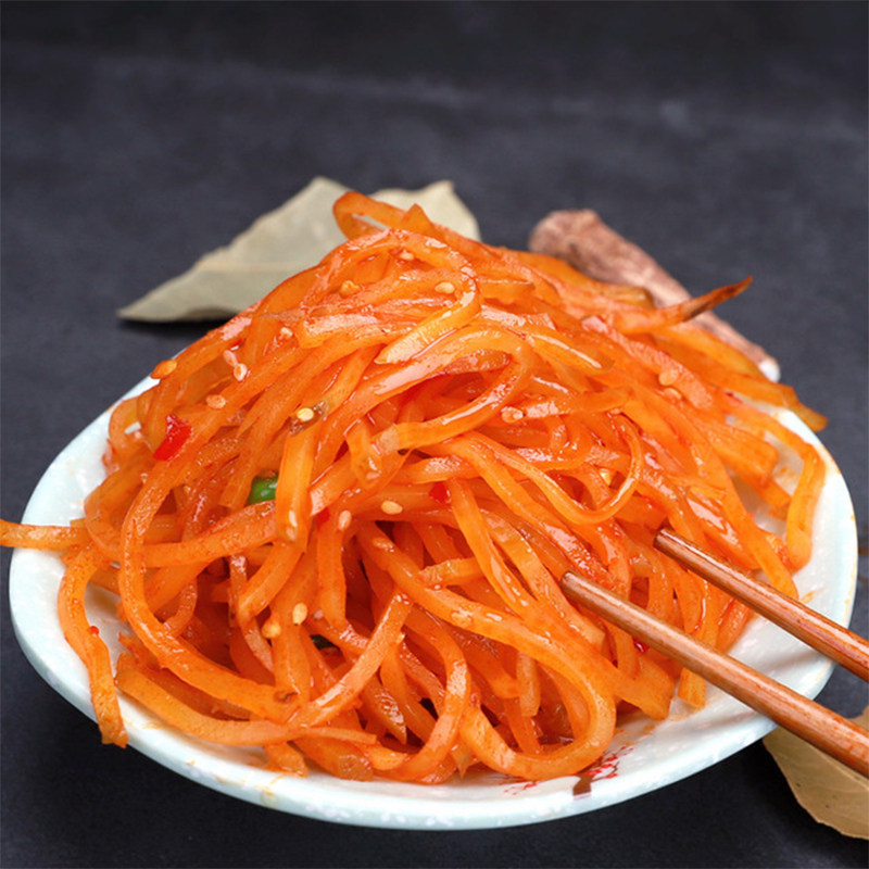 维果力状元炒金丝芥菜丝咸菜农家自制萝卜泡菜下饭菜微辣琥珀金丝