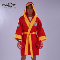 FLUORY boxing clothing Mens battle robe Muay Thai Sanda fighting fighting costume Pajama robe female cloak cloak