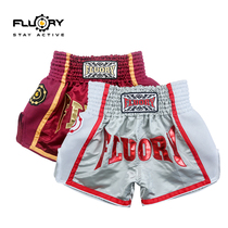 FLUORY fire base fighting shorts Mens and womens mixed martial arts competition training boxing sanda clothing Muay Thai shorts