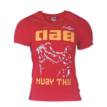 FLUORY fire base Muay Thai short-sleeved T-shirt cotton comfortable slim fighting childrens clothing Sports childrens T-shirt